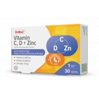 Dr. Max Vitamina C, D + Zinc, 30 comprimate