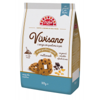 Biscuiti multicereale cu pepite de ciocolata fara zahar Vivisano, 430g, Di Leo