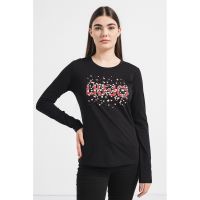 Bluza de bumbac cu imprimeu logo
