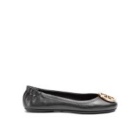Balerini Tory Burch Minnie Travel Ballet With Metal Logo 50393 Negru