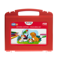 Set Instrumente Colorat Fatih, 60 Accesorii, Creioane Colorate