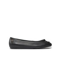 Balerini Tommy Hilfiger Essential Leather Ballerina FW0FW07768 Negru