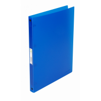 Caiet Mecanic 4 Inele - D16mm, Coperti Flexibile Pp, Q-connect - Albastru Transparent