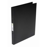 Caiet Mecanic 4 Inele - D16mm, Coperti Flexibile Pp, Q-connect - Negru Transparent