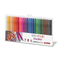 Carioca Cu 2 Capete, Varf Liner 0.7mm/tip Pensula, 24 Culori/set, Alpino Color Experience