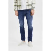 Blugi slim fit cu aspect decolorat