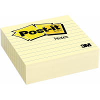 Notite adezive galbene liniate Post-It® 100 x 100 mm 3M