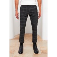 Pantaloni chino slim fit cu model in carouri