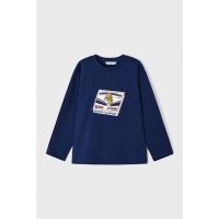 Bluza de bumbac cu imprimeu