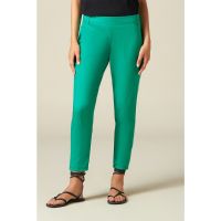 Pantaloni crop cu croiala conica