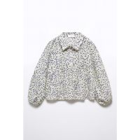 Bluza cu model floral si fenta cu nasturi Coco
