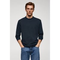 Bluza de bumbac cu decolteu la baza gatului Gareth