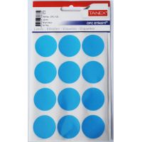Etichete Autoadezive Color, D32 Mm, 60 Buc/set, Tanex - Albastru