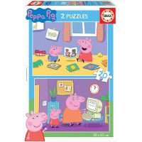 Set 2 puzzle-uri de 20 de piese - Peppa Pig | Educa