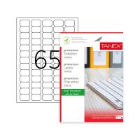 Etichete Autoadezive A4 Tanex, 65/Coala, Colturi Rotunde, 100 Coli/Top, 38.1x21.2 mm