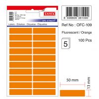 Etichete Autoadezive Color, 13 X 50 Mm, 100 Buc/set, Tanex - Orange Fluorescent