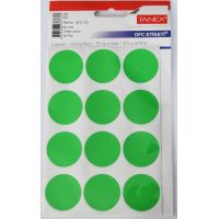 Etichete Autoadezive Color, D32 Mm, 60 Buc/set, Tanex - Verde