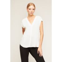 Bluza cu decolteu in V si maneci scurte