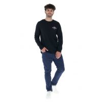 Bluza cu decolteu la baza gatului si imprimeu discret