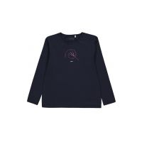 Bluza cu decolteu la baza gatului si imprimeu