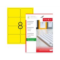 Etichete Color Autoadezive, 8/a4, 99.1 X 67.7mm, 25 Coli/top, Tanex - Galben Fluorescent