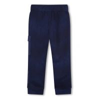 Pantaloni sport din amestec de bumbac cu buzunare cu clapa