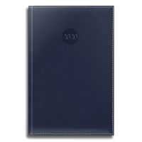 Agenda A5 Datata 352 File Premium Deluxe, Amsterdam Albastru Inchis Margini Argintii 2020