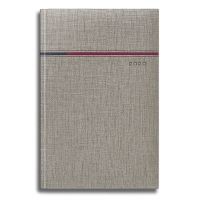 Agenda Datata Flash Ro A5, 352 Pagini, Coperta Din Piele Sintetica, Culoare Bej, Margini Culoare Bronz, 2020
