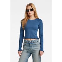 Bluza crop super slim fit din bumbac organic