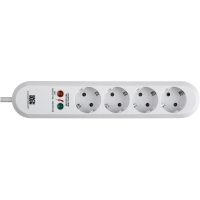 Prelungitor Bachmann Smart 381.2212K, cu protectie supratensiune, 4 prize Schuko, 1.5m
