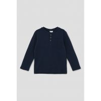 Bluza de bumbac cu fenta cu nasturi