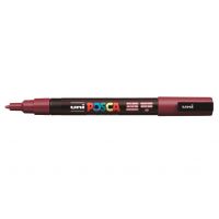 Marker - Posca PC-3M, 0.9-1.3mm, rosu inchis | Uni