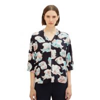 Bluza cu decolteu in V si maneci trei sferturi