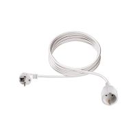 Cordon prelungitor cu fisa si priza tip Schuko 3x1 mm alb 2m