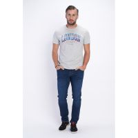 Blugi slim fit cu aspect decolorat