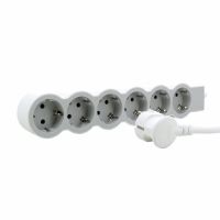 Bloc Multipriza Mobil Standard Revolution 6x2P+T 1,5m alb-gri