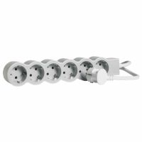 Bloc Multipriza Mobil Standard Revolution 6x2P+T 5m alb-gri