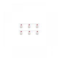 Instalatie luminoasa 10 led-uri, Snowmen, 2 baterii tip AA, Alb cald, 1.65 m