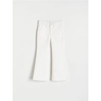 Blugi flare elastici - crem