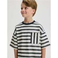Tricou oversized in dungi - alb
