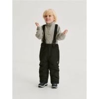 Pantaloni captusiti, cu bretele - negru