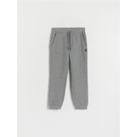 Pantaloni de trening basic, tip jogger - gri-inchis