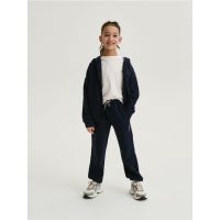 Pantaloni jogger de trening, cu imprimeu - bleumarin