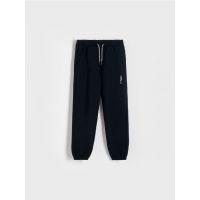 Pantaloni jogger de trening, cu imprimeu - negru