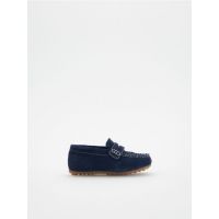 Pantofi comozi din piele - bleumarin