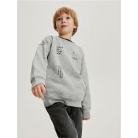 Bluza sport cu imprimeu - gri deschis