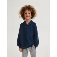 Bluza sport oversized - Albastru metalizat