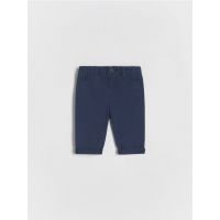 Pantaloni chino cu continut ridicat de bumbac - bleumarin