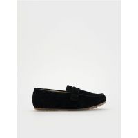 Mocasini din piele - negru