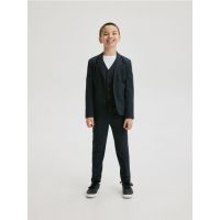 Pantaloni eleganti, ecosez - bleumarin